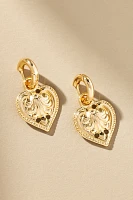 Western Heart Huggie Earrings