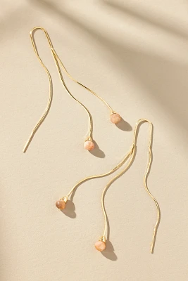 Sunset Stone Wire Drop Earrings