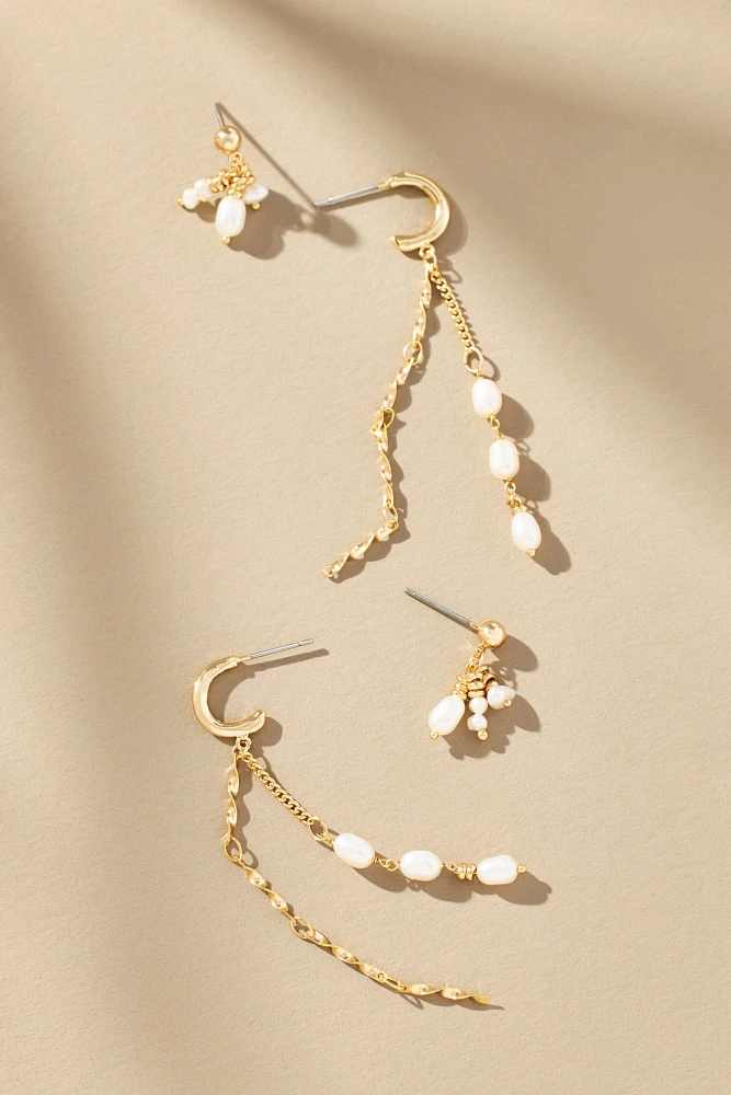 Prairie Pearl Drop Earrings, Set of 2