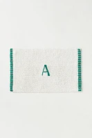 Cotton Monogram Embroidered Bath Mat