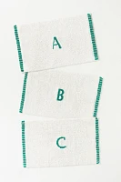 Cotton Monogram Embroidered Bath Mat