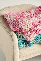 Chunky Knit Wool Throw Blanket