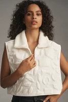 By Anthropologie Raised-Pattern Sherpa Vest