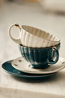 The Met x Anthropologie Stoneware Teacup & Saucer Set