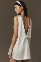 BHLDN Bow Square-Neck Mini Shift Dress