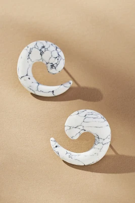 Marble Hoop Earrings