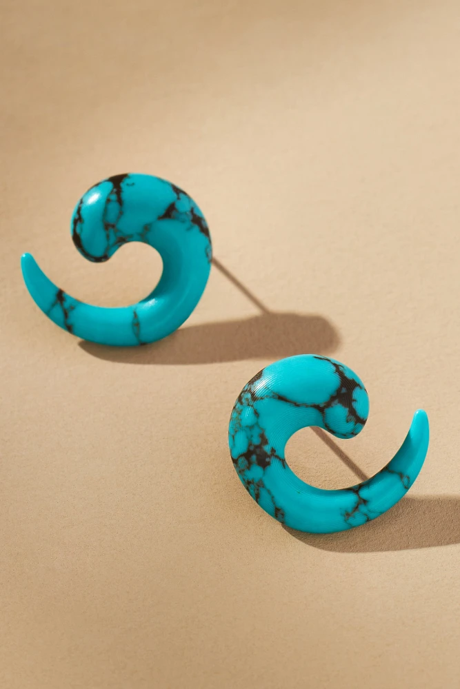 Marble Hoop Earrings