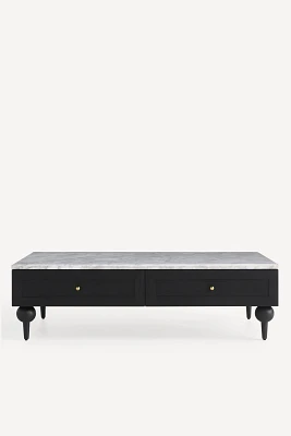 Fern 54" Marble-Top Square Coffee Table