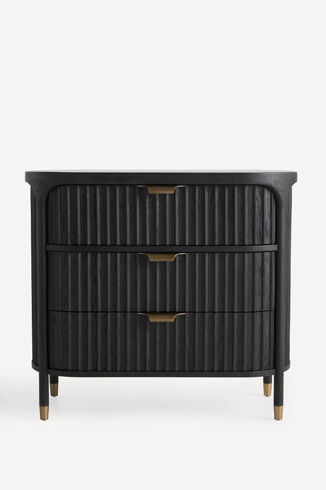 Isla Fluted Three-Drawer Dresser