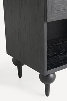 Fern Marble-Top Open Nightstand