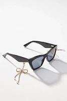 Elite Eyewear Bow Rhinestone Charm Sunglasses