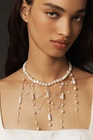 Waterfall Pearl Choker Necklace