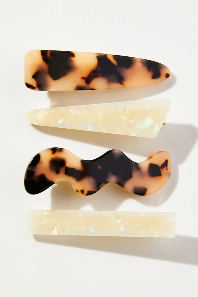 Geode Crease-Free Hair Clips, Set of 4