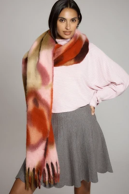 By Anthropologie Brushed Woven Scarf: Blurred Floral Edition