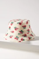 By Anthropologie Floral Sherpa Bucket Hat