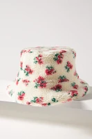 By Anthropologie Floral Sherpa Bucket Hat