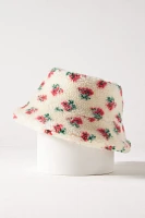 By Anthropologie Floral Sherpa Bucket Hat