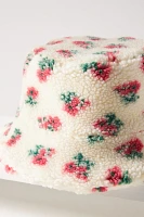 By Anthropologie Floral Sherpa Bucket Hat