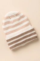 By Anthropologie Ribbed Stripe Beanie