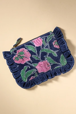 By Anthropologie Printed Velvet Pouch