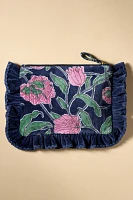 By Anthropologie Printed Velvet Pouch