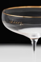 Cheers to Many Years Toasting Coupes, Set of 2