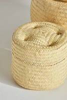 Luna Woven Palm Baskets, Set of 5