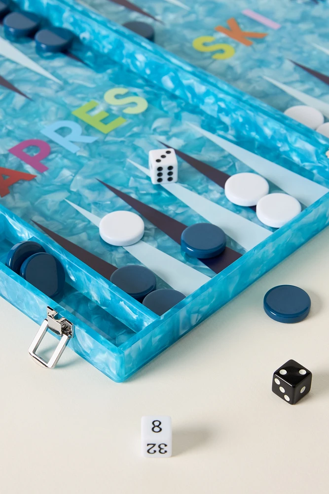 Lucite Backgammon Game Set