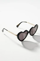 Lele Sadoughi Pearl Sweetheart Sunglasses