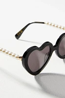 Lele Sadoughi Pearl Sweetheart Sunglasses