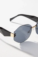 Frameless Oval Sunglasses