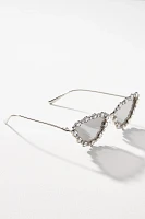 Rhinestone Deco Wire Sunglasses