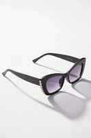 Pearl-Embellished Cat-Eye Sunglasses