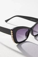 Pearl-Embellished Cat-Eye Sunglasses