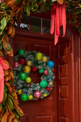 Snowy Shatterproof Bauble Wreath