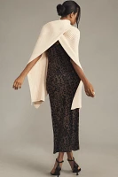 By Anthropologie Ribbed Draped Cape Poncho