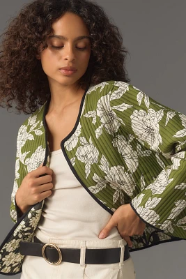 By Anthropologie Quilted Reversible Jacket