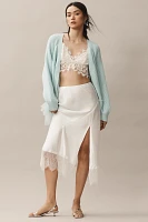 Sunday in Brooklyn Tulle Ruffle Cardigan Sweater