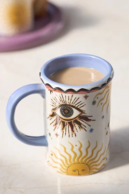 Handpainted Fortune Stoneware Mug