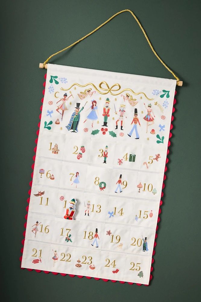 Rifle Paper Co. Christmas Nutcracker Hanging Advent Calendar