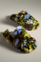 Maeve Fuzzy Floral Slippers