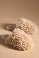 Maeve Curly Faux-Fur Slippers