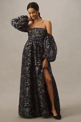 BHLDN Alissa Off-The-Shoulder Organza Maxi Dress