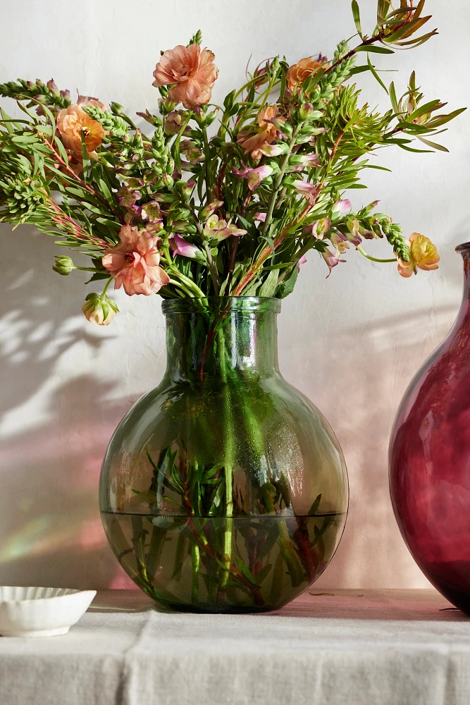 Recycled Glass Carafe Vase