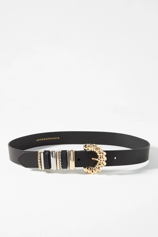 By Anthropologie Mixed Metal Keeper Belt