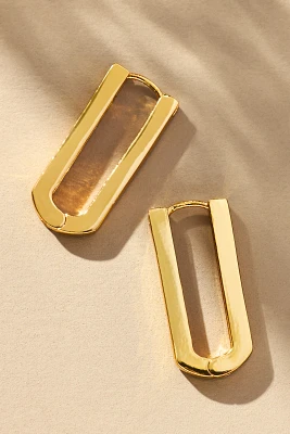 Rectangular Huggie Hoop Earrings