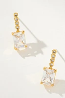 Crystal Rectangle Drop Earrings