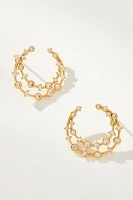 Crystal Double Hoop Earrings