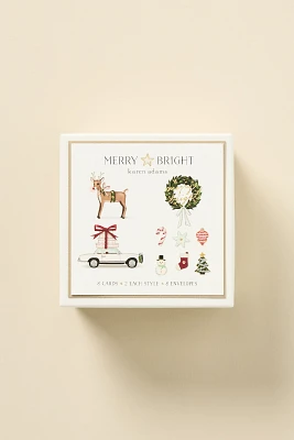 Karen Adams Designs Merry & Bright Christmas Box Cards