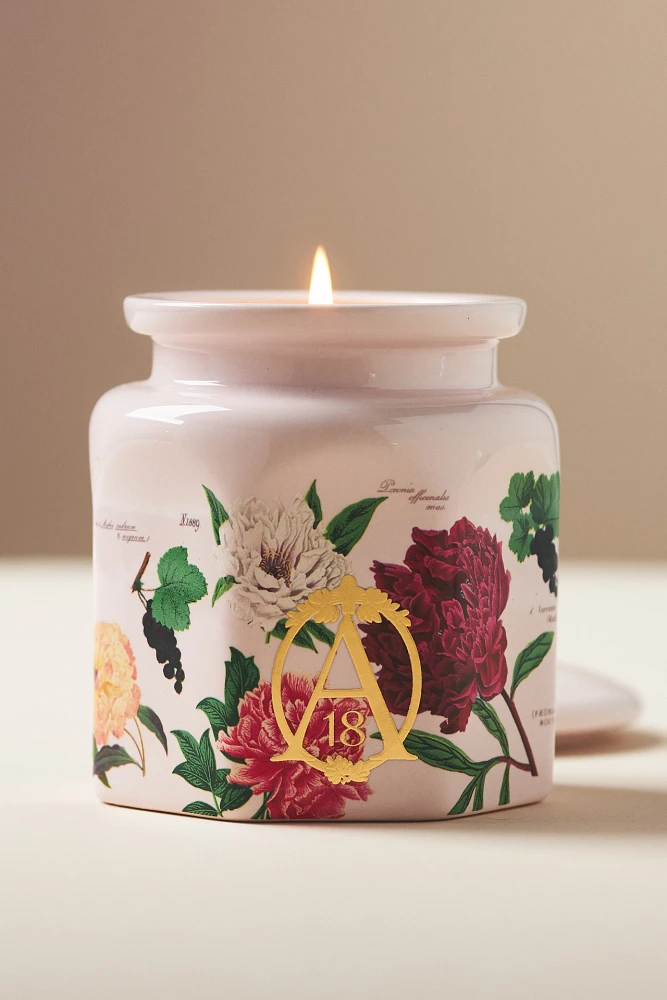 Apothecary 18 Floral Peony Blush Ceramic Jar Candle